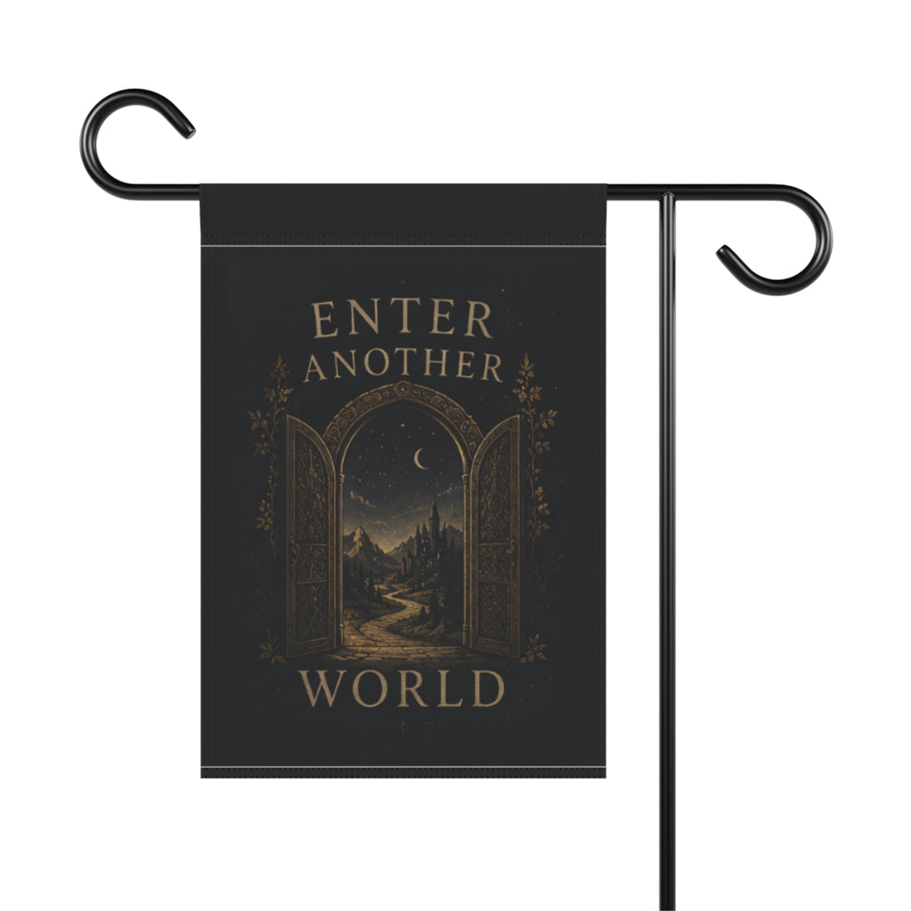 Enter Another World Garden Flag — Fantasy Garden Flag