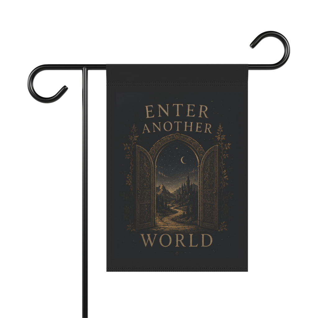 Enter Another World Garden Flag — Fantasy Garden Flag
