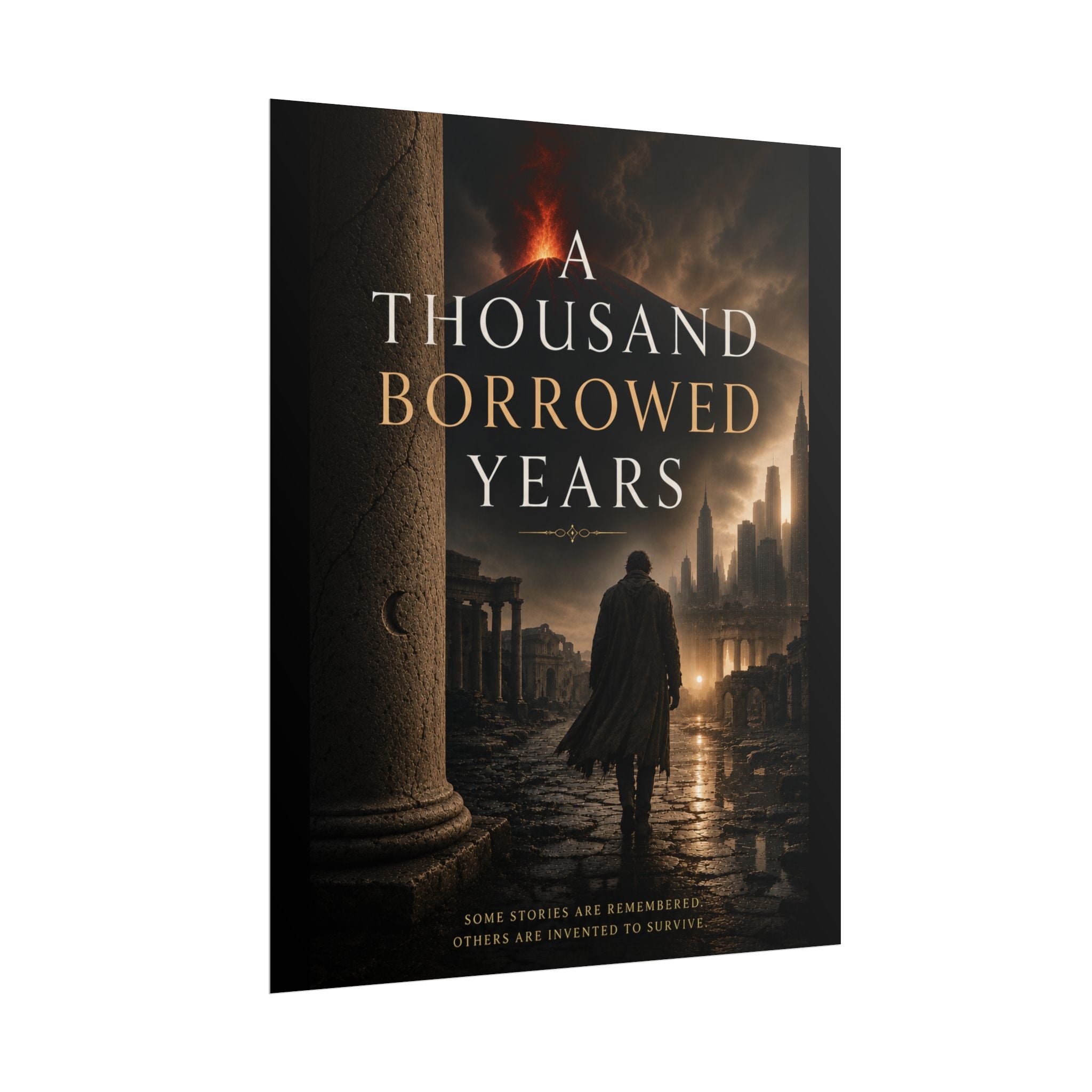 A Thousand Borrowed Years Poster — Book Cover Wall Art